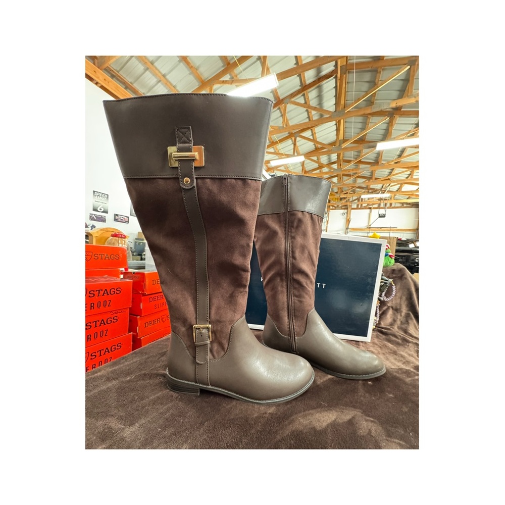 Karen Scott Stylish Brown Knee-High Boots 8.5